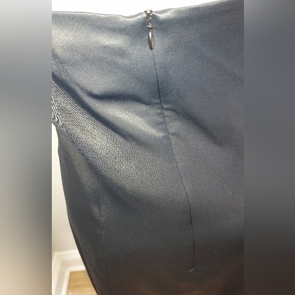 Grace MMXIII Black Halter Faux Leather Neck Tie Dress NWT - Picture 6 of 10